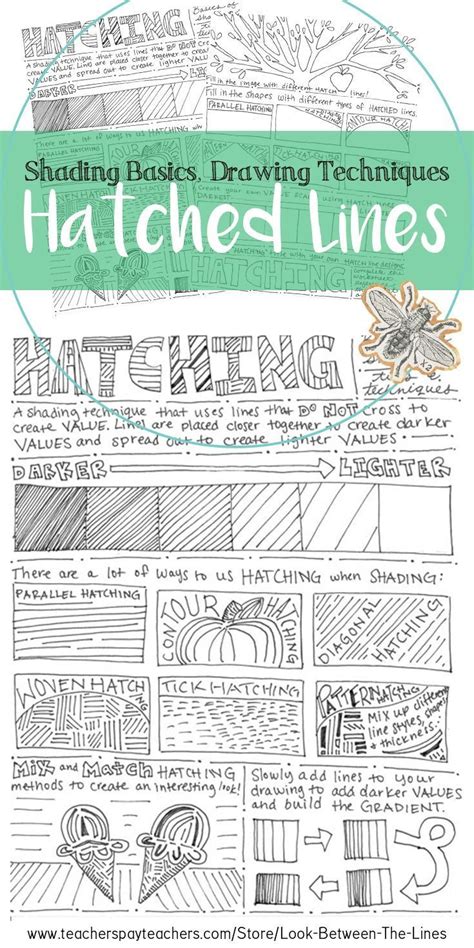 Hatched Line Shading Basics: Visual Art for Middle School or High ...