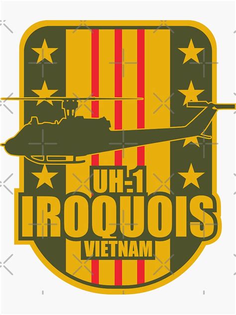 "UH-1 Iroquois Vietnam" Sticker for Sale by FireMission45 | Redbubble