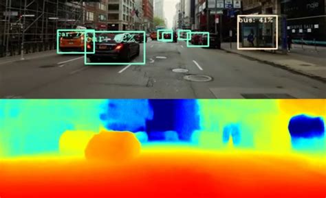 Depth Estimation And Object Detection For Mono Camera Demo