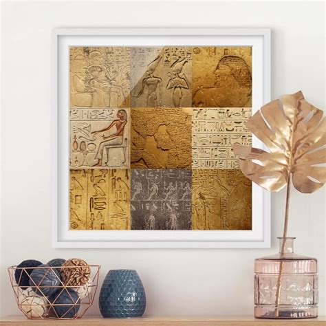 East Urban Home Gerahmtes Papierbild Gyptisches Mosaik Wayfair De