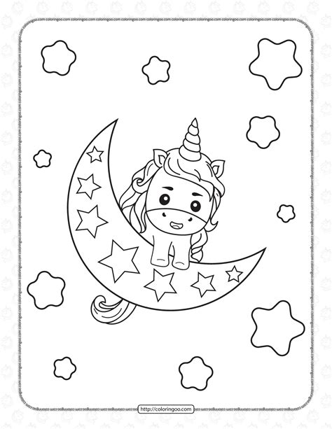 Cute Unicorn Clip Art For Coloring Moon Coloring Pages Santa Coloring