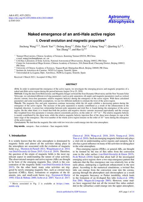 PDF Naked Emergence Of An Anti Hale Active Region I Overall