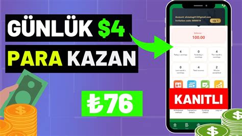 GÜNLÜK 4 DOLAR 76 TL PARA KAZAN ÖDEME KANITLI İnternetten Para