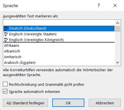 Word Sprache Ndern Tastenkombination