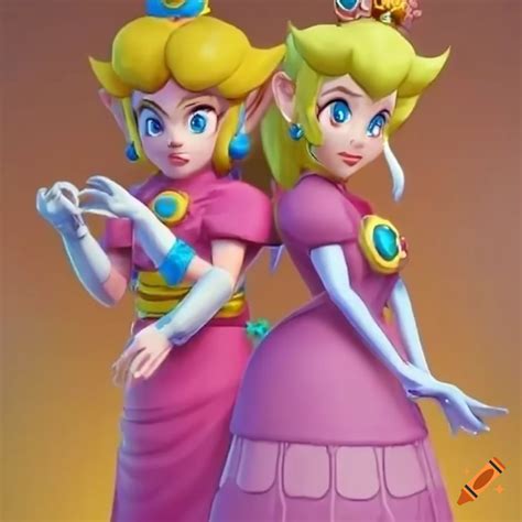 Cosplay Of Princess Peach And Link In Swapped Outfits On Craiyon