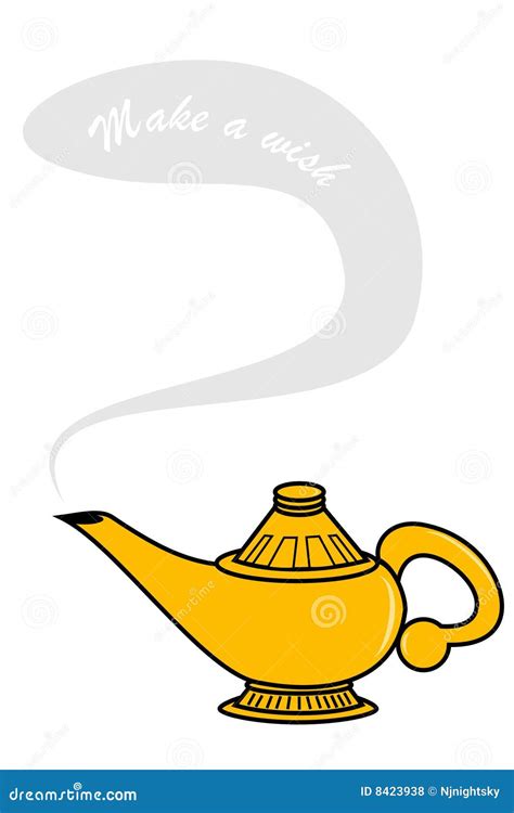 Genie`s Lamp Icon In Monochrome Style Isolated On White Background