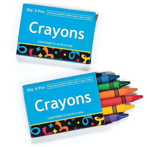 Six-pack Crayon Boxes from SmileMakers