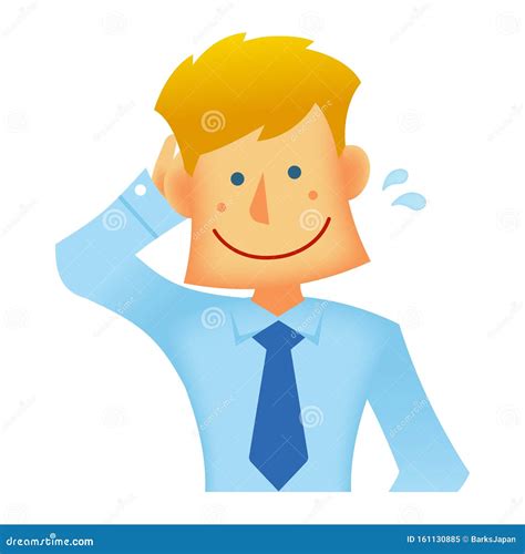 Young Caucasian Business Person Vector Flat Illustration Upper Body Stock Vector