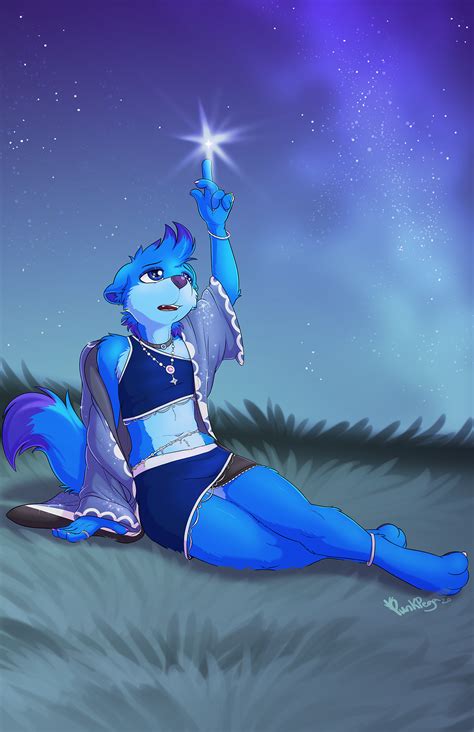 34740 Safe Artist Punkpega Mammal Mustelid Weasel Anthro Blue Body Blue Fur