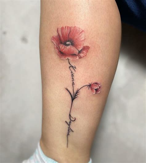 Pink Poppy Flower Tattoo - flowersae