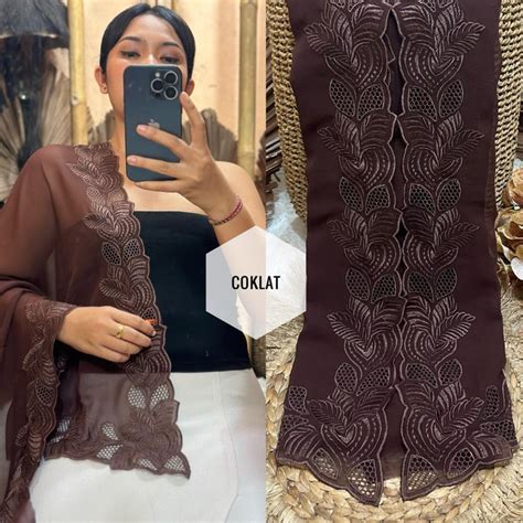 Jual Bahan Kebaya Bordir Termurah Terbaru Terlaris Kain Kebaya Bordir