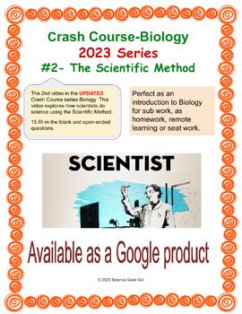 Crash Course BIOLOGY 2 THE SCIENTIFIC METHOD 2023 Series TPT