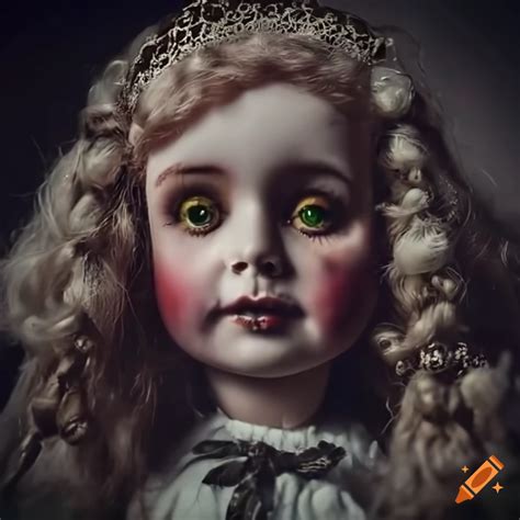 Eerie Victorian Doll In A Dark Room High Quality 4k On Craiyon