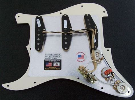 Custom Built Complete Strat Pickguard Assembly Built With Fender