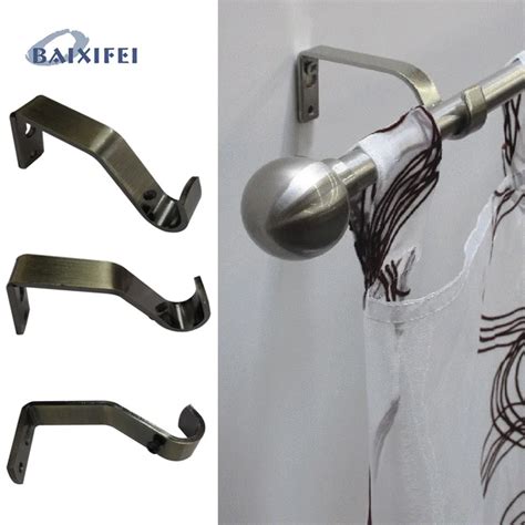 Pcs D Mm Curtain Rod Decorative Cm Oblique Iron Bracket Curtain