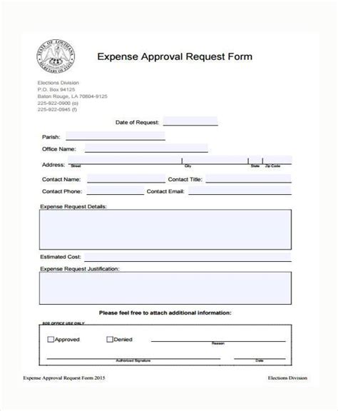 Request For Approval Template