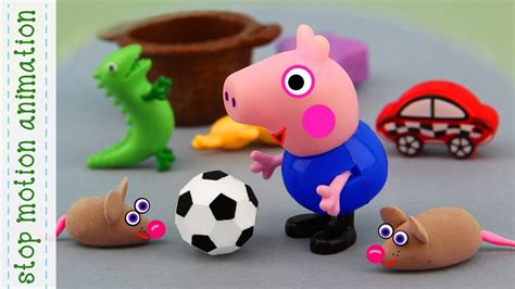 Games With Mice Peppa Pig Toys Stop Motion Animation English Episodes