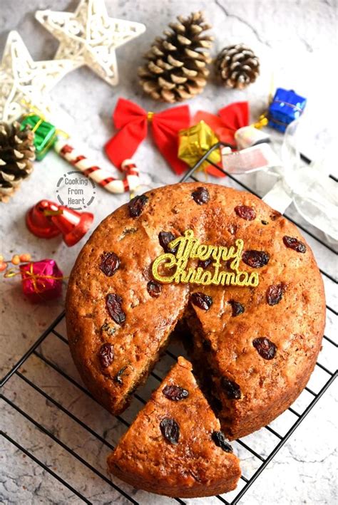 Eggless Plum Cake Easy Christmas Plum Cake Recipe Cooking From Heart