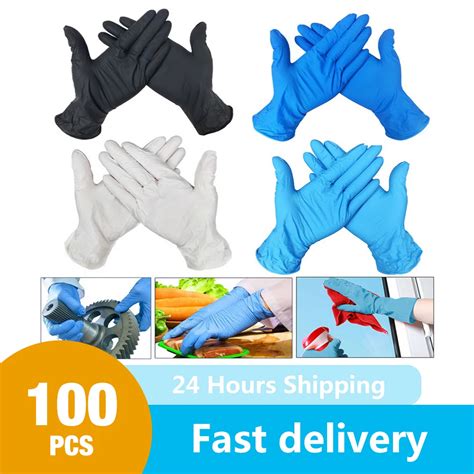 100 pièces boîte Nitrile gants jetables 9 pouces gants de travail Latex