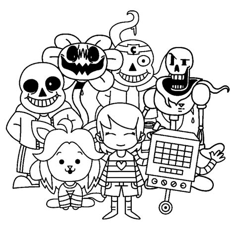 Página para colorir de Undertale páginas para colorir gratuitas para