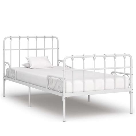 Estrutura De Cama Estrado De Ripas X Cm Metal Branco