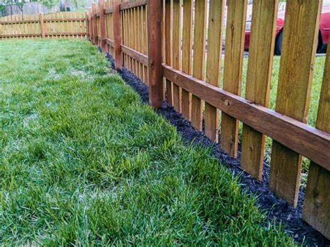 Laying A Mulch Border Under Our Fence Grove House Reno