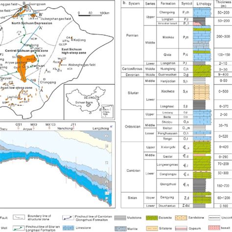 Distribution Of Tectonic Unit Gas Fields And Wells Of Middle Permian