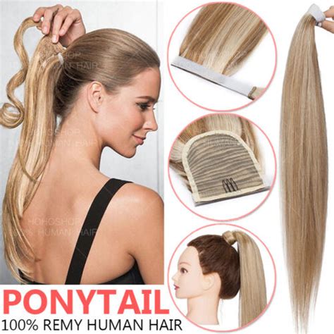 Cm Remy Echthaar Ponytail Pferdeschwanz Zopf Extensions