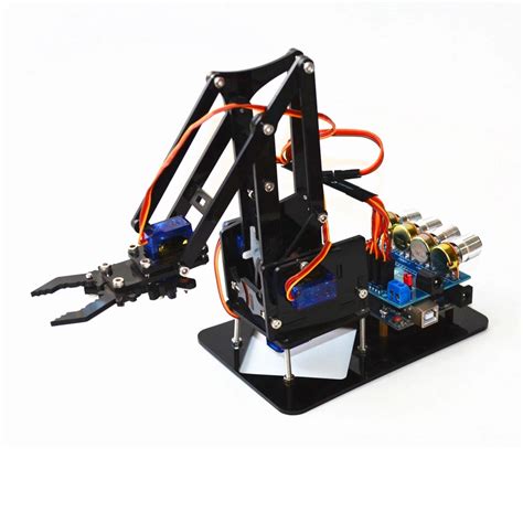 DIY Acrylic robot arm robot claw arduino kit 4DOF toys Mechanical grab Manipulator DIY-in Action ...