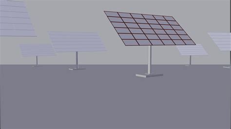 3D Model Sun Following Pv Solar Panel Array VR AR Low Poly CGTrader