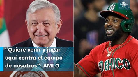 López Obrador prepara juego de beisbol con Randy Arozarena y veteranos