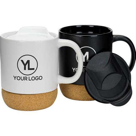 Promotional Cork Base Ceramic Mugs Oz