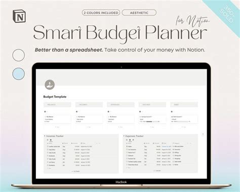 Notion Budget Template Budget Spreadsheet Notion Template Finance