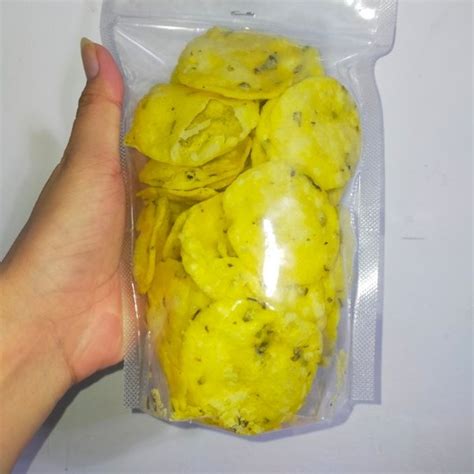 Jual Kripik Gemblong Singkong Rasa Asin Enak Renyah Aroma Daun Bawang