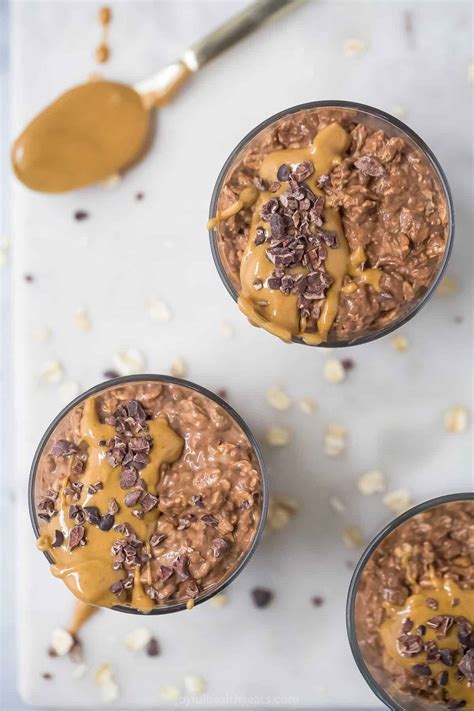 Easy Chocolate Peanut Butter Overnight Oats L Joyful Healthy Eats