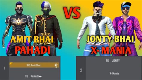 Amit Bhai And Pahadi Vs Jonty Bhai And X Mania Clash Squad New Game