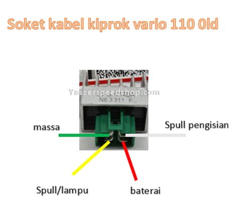 Jalur Kabel Soket Kiprok Vario 110 Kvb Motopedia