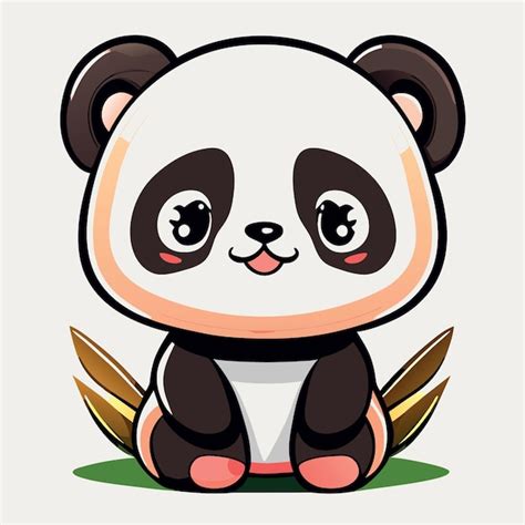 Design De Vetor De Panda Fofo Vetor Premium