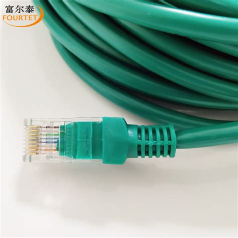 绿色 超五类网线 Cat5e 24awg多股无氧铜10米成品网线 网络跳线 阿里巴巴