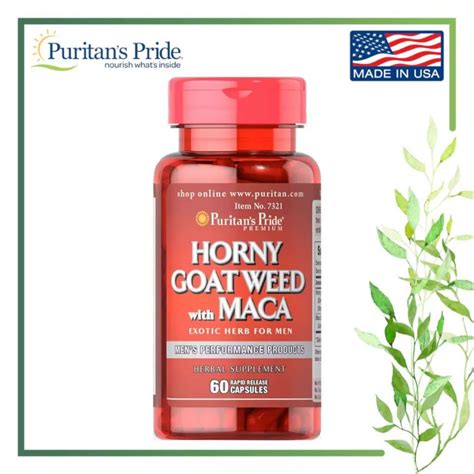 Puritan S Pride EXP 11 25 Horny Goat Weed With Maca 500 Mg 75 Mg