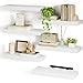 Amazon Fixwal 15 8in White Floating Shelves Set Of 6 Wood Shelves