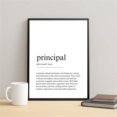Principal Definition Print, School Principal Gift, Principal Thank You ...