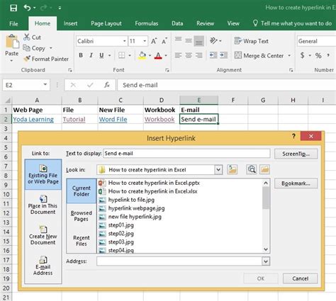 How To Create A Hyperlink In Excel Riset