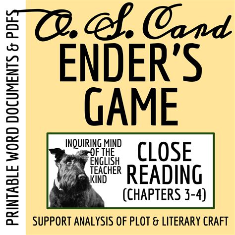 Ender's Game Chapters 3 and 4 Close Reading Analysis Worksheet - Classful