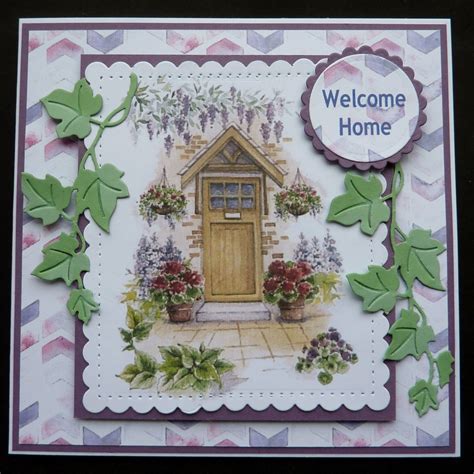 S636 Hand made Welcome Home card using Craftsuprint New Home New Home Cards, House Of Cards ...