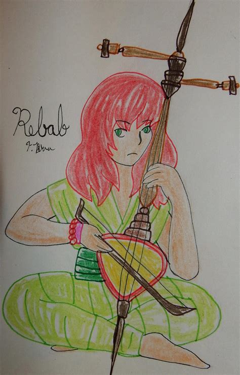 Rebab Music Instrument Anime Drawing By Artsysister On Deviantart