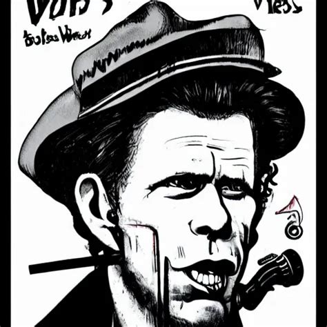 Tom Waits Illustrated By Brute Propaganda N 9 Stable Diffusion