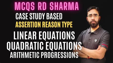 MCQs RD Sharma Class 10 Assertion Reason Type Case Study Based