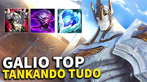 COMO UM MONO GALIO JOGA NO TOP CONTRA UMA RIVEN GALIO TOP FULL TANK