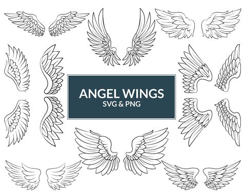 Angel Wings Svg Bundle Angel Wing Svg Png Memorial Svg Etsy